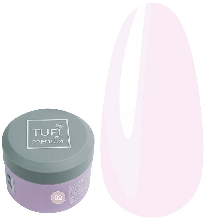Gel zur Nagelverlängerung - Tufi Profi Premium UV Gel 02 Clear Pink — Bild N3