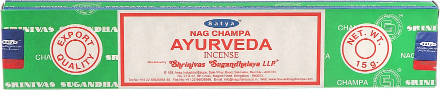 Indischer Ayurveda-Räucherstäbchen - Satya Ayurveda Incense — Bild N1