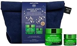 Düfte, Parfümerie und Kosmetik Set - Apivita Making Spirits Bright Set Light (gel/cr/50ml + cr/balm/15ml + bag/1pcs)