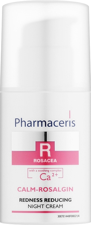 Gesichtscreme für die Nacht gegen Rozacea und zu Rötungen neigende Haut - Pharmaceris R Calm-Rosalgin Night Cream — Bild N1