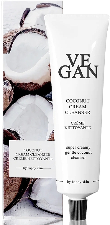 Gesichtspflegeset - Vegan By Happy Coconut Cream Cleanser (Gesichtscreme 3x120ml) — Bild N1