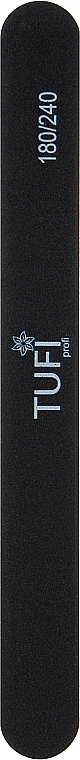 Nagelfeile gerade 180/240 schwarz - Tufi Profi Premium — Bild N1