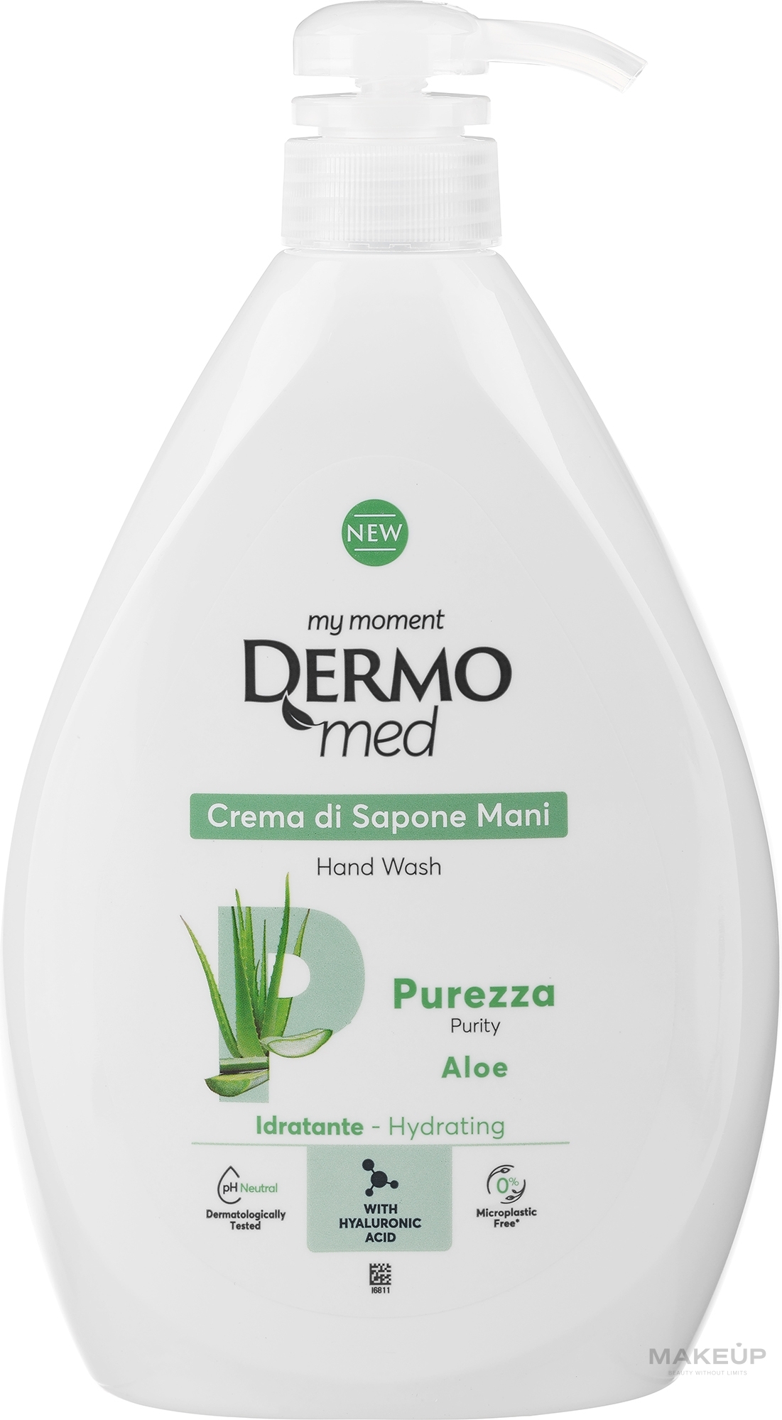 Creme-Seife für die Hände mit Aloe - Dermomed Hand Wash Aloe With Hyaluronic Acid — Bild 1000 ml