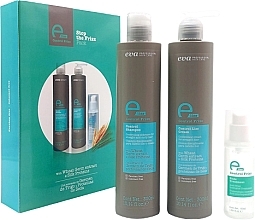 Set für lockiges Haar - Eva Professional E-line Stop The Frizz (Shampoo 300ml + Creme 300ml + Serum 50ml) — Bild N1