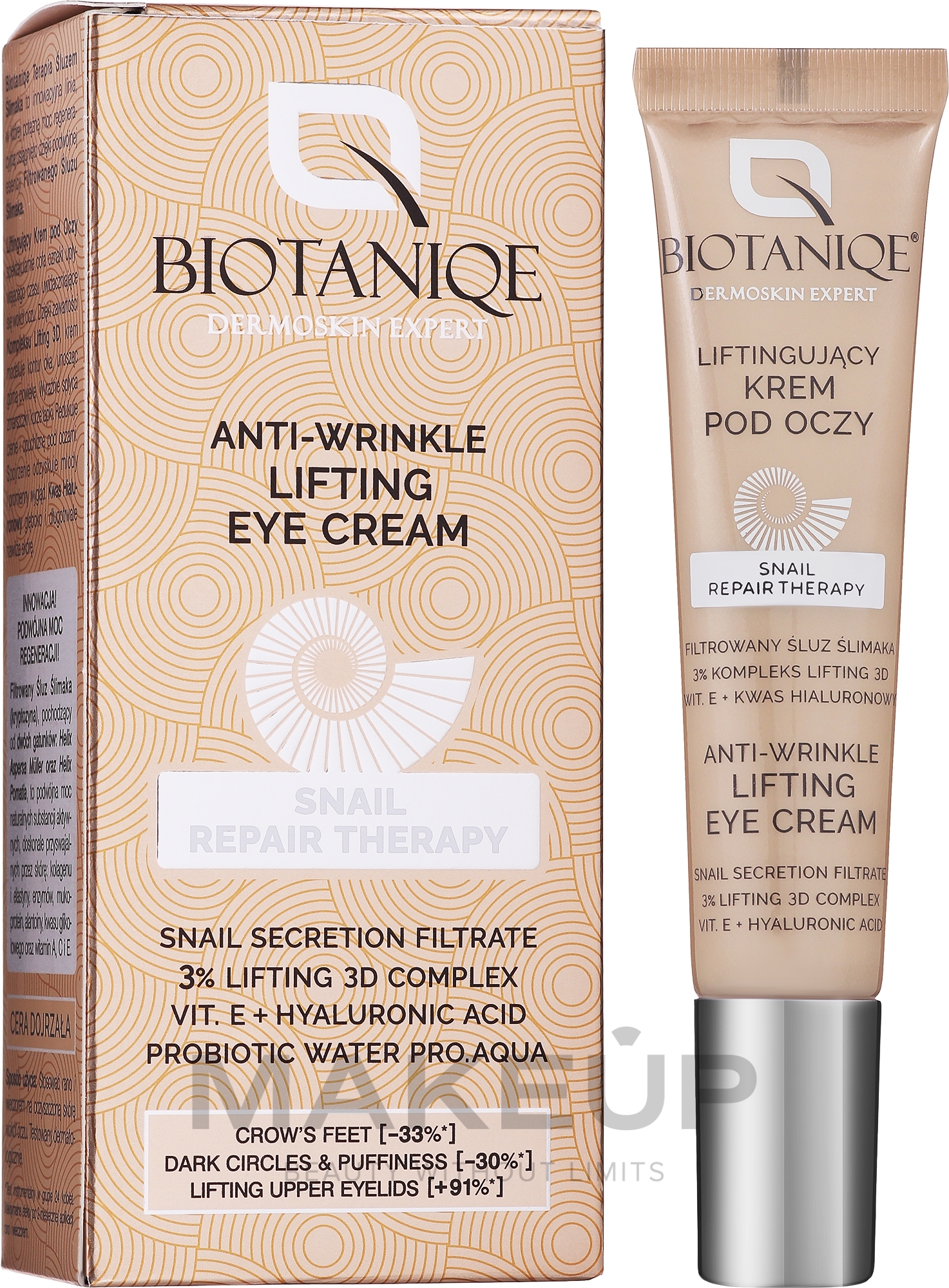 Augencreme gegen Falten - Botaniqe Dermoskin Expert Anti-Wrinkle Lifting Eye Cream — Bild 15 ml