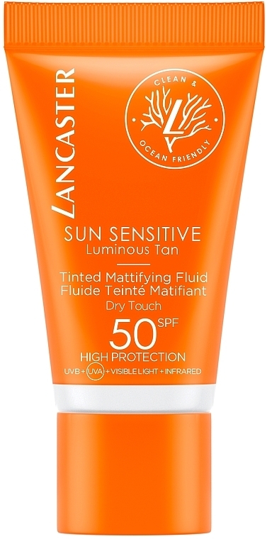 Getöntes Mattierungsfluid für das Gesicht - Lancaster Sun Sensitive Tinted Mattifying Fluid SPF50 (Probe)  — Bild N1