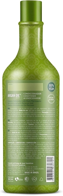 Haarspülung mit Arganöl - Inoar Argan Oil Moisturizing Comditioner  — Bild N2