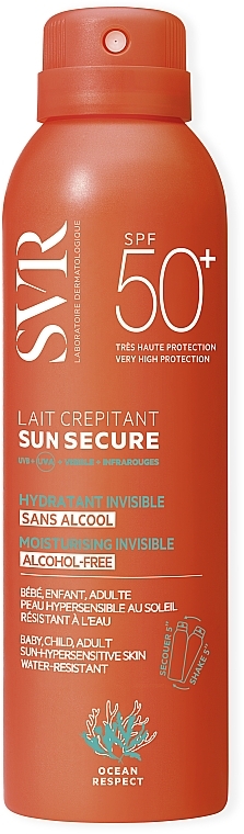 Sonnenschutzmilch - SVR Sun Secure Crackling Milk SPF50+ — Bild N1