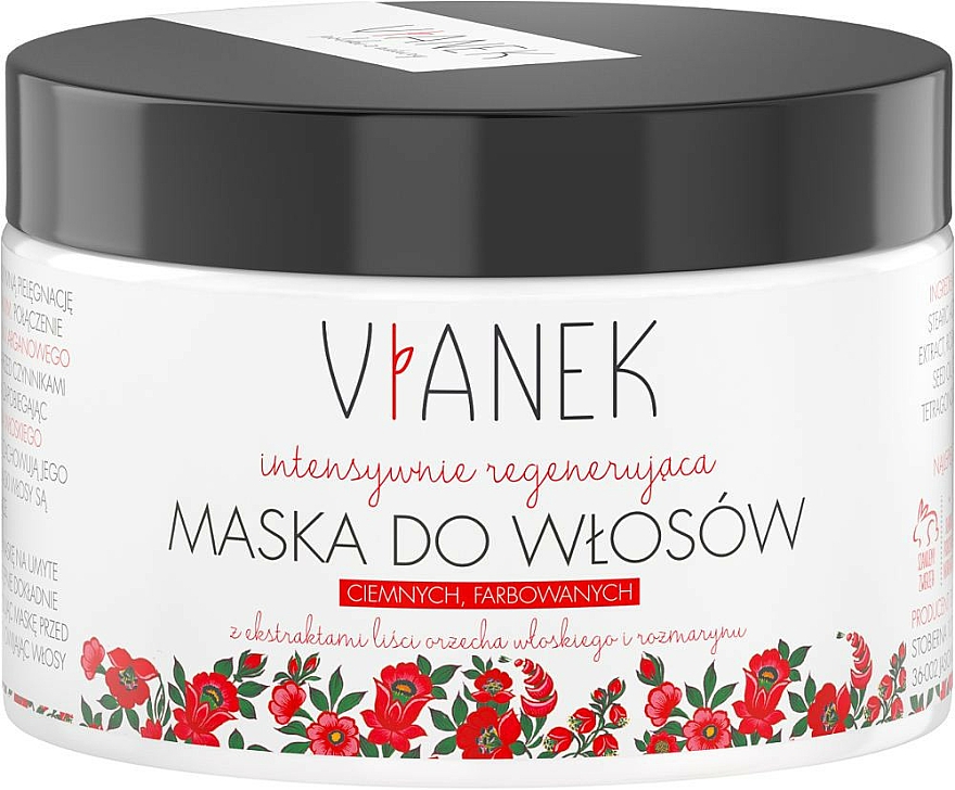 Regenerierende Haarmaske für dunkles und gefärbtes Haar - Vianek Dark Hair Mask — Bild N1