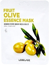 Tuchmaske für das Gesicht mit Olivenöl - Lebelage Fruit Olive Essence Mask  — Bild N1