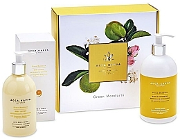 Düfte, Parfümerie und Kosmetik Set - Acca Kappa Green Mandarin Gift Set (sh/gel/500ml + b/lot/300ml)