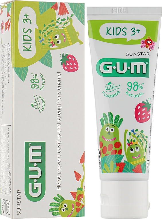 Zahnpasta-Gel für Kinder mit Erdbeergeschmack - G.U.M Kids Monster — Bild N2