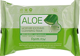 Beruhigende Feuchttücher mit Aloe - FarmStay Aloe Moisture Soothing Cleansing Tissue — Bild N1