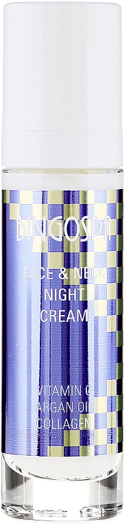 Nachtcreme für Gesicht und Hals mit Vitamin C, Arganöl und Kollagen - BingoSpa Face&Neck Night Cream — Bild N2