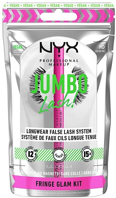 Make-up Set (Wimpern 2 St. + Eyeliner 1ml) - NYX Professional Makeup Jumbo Lash! Longwear False Lash System — Bild N1