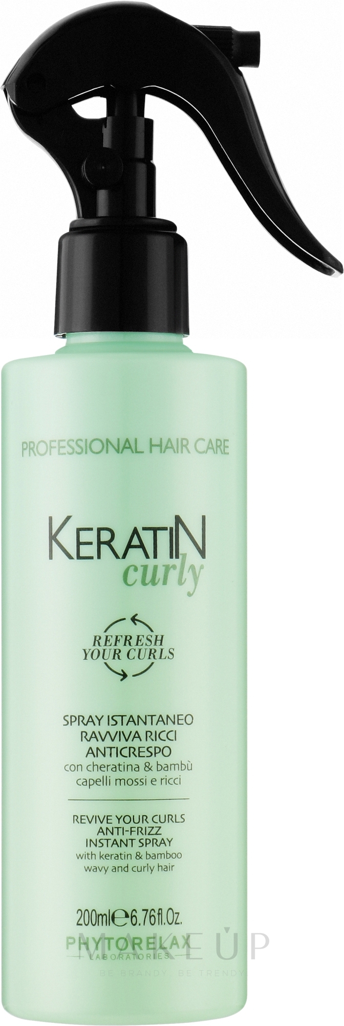 Entwirrungsspray für welliges und lockiges Haar - Phytorelax Laboratories Keratin Curly Detangling Hair Spray For Wavy And Curly Hair — Bild 200 ml