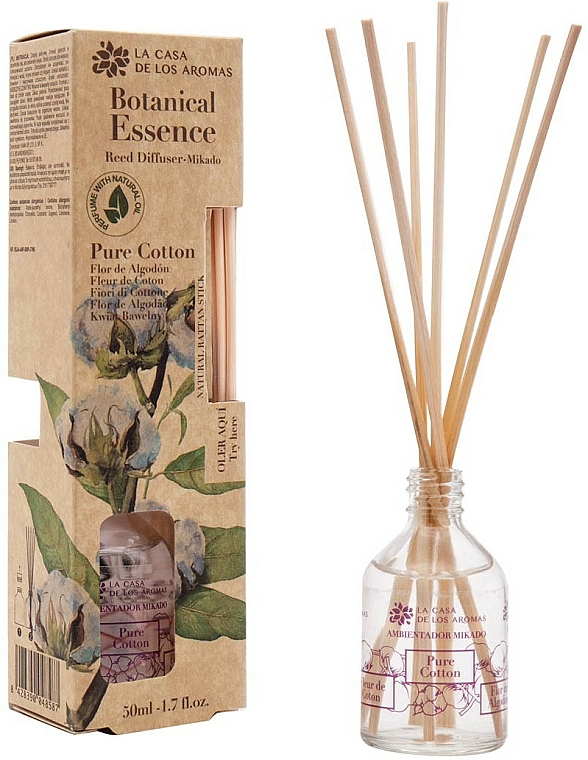 Raumerfrischer Baumwolle - La Casa de Los Aromas Botanical Essence Reed Diffuser Pure Cotton — Bild N2