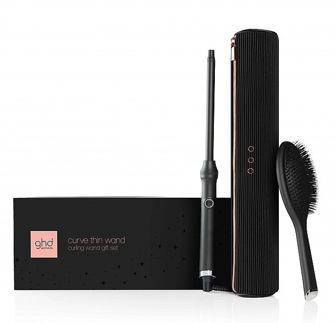 Ghd Curve Thin Wand Gift Set (Lockenstab + Haarbürste + Kosmetiktasche) - Haarset — Bild N1