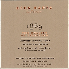 Rasierseife mit Sonnenblumenöl, Sheabutter und Rosmarin-Extrakt (Nachfüller) - Acca Kappa 1869 Soap — Bild N1