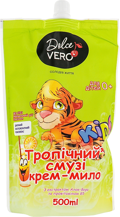 Cremeseife für Kinder Tropischer Smoothie - Dolce Vero (Doypack) — Bild N1