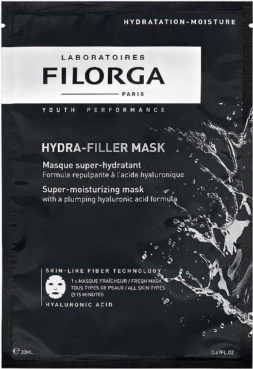 Intensiv feuchtigkeitsspendende Gesichtsmaske mit Hyaluronsäure - Filorga Hydra-Filler Mask — Bild N2