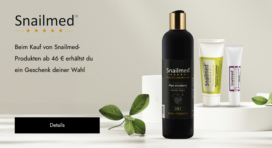 Beim Kauf von Snailmed-Produkten ab 46 € erhältst du ein Geschenk deiner Wahl