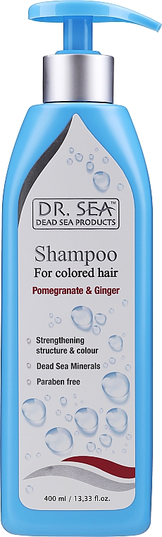 Shampoo für coloriertes Haar mit Granatapfel und Ingwer - Dr. Sea Shampoo Pomegranate & Ginger — Bild N1