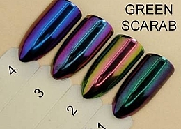 Nageldesign-Puder - Palu Nail Art Powder Green Scarab — Bild N2