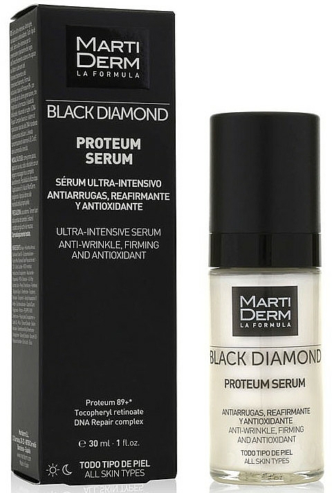 Intensiv straffendes antioxidatives Anti-Falten Gesichtsserum - MartiDerm Black Diamond Proteum Serum — Bild N1