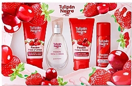 Tulipan Negro Passion Fresa Y Cereza - Duftset (Eau de Toilette 50ml + Körperspray 50ml + Duschgel 75ml + Körperlotion 75ml)  — Bild N2