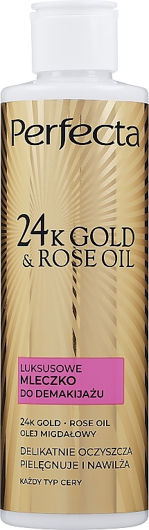 Luxuriöse Abschminkmilch - Perfecta 24k Gold & Rose Oil  — Bild N1
