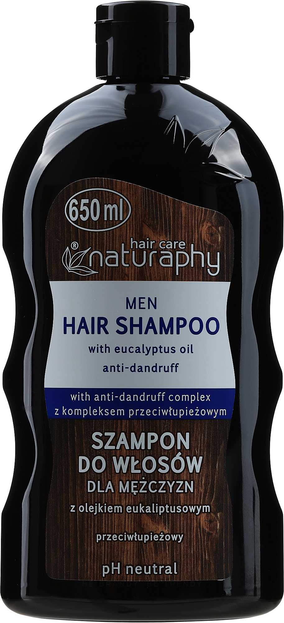 Anti-Schuppen Shampoo mit Eukalyptusöl für Männer - Naturaphy Hair Shampoo — Bild 650 ml