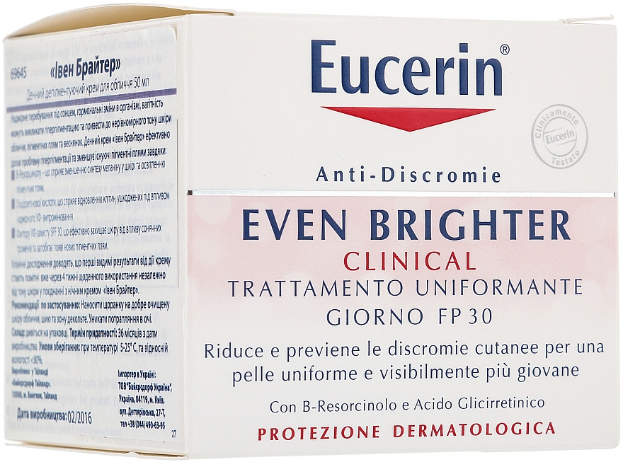 Regenerierende Tagescreme gegen Pigmentflecken SPF 30 - Eucerin Even Brighter Pigment Reducing Day Cream SPF 30 — Bild N1