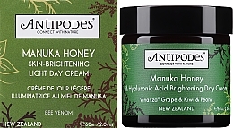 Leichte aufhellende Tagescreme für das Gesicht gegen Entzündungen mit Manuka-Honig - Antipodes Manuka Honey Skin-Brightening Light Day Cream — Bild N2