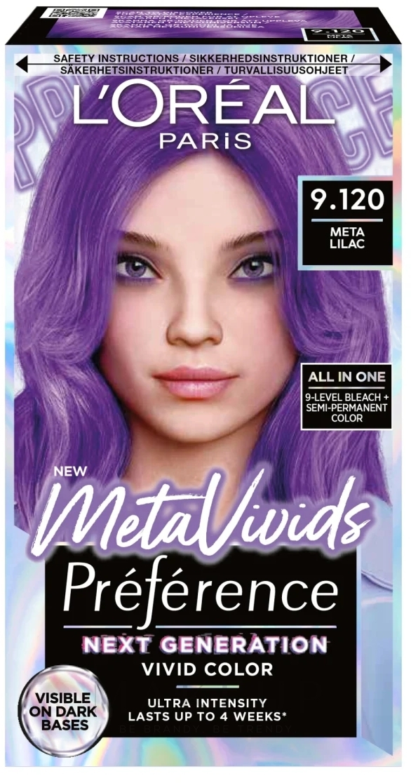 Haarfarbe - L'Oreal Paris Preference Vivid Color MetaVivids  — Bild 9.120 - Meta Lilac