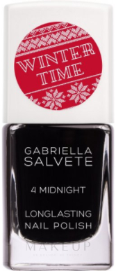Nagellack - Gabriella Salvete Winter Time Longlasting Nail Polish — Bild 4 - Midnight