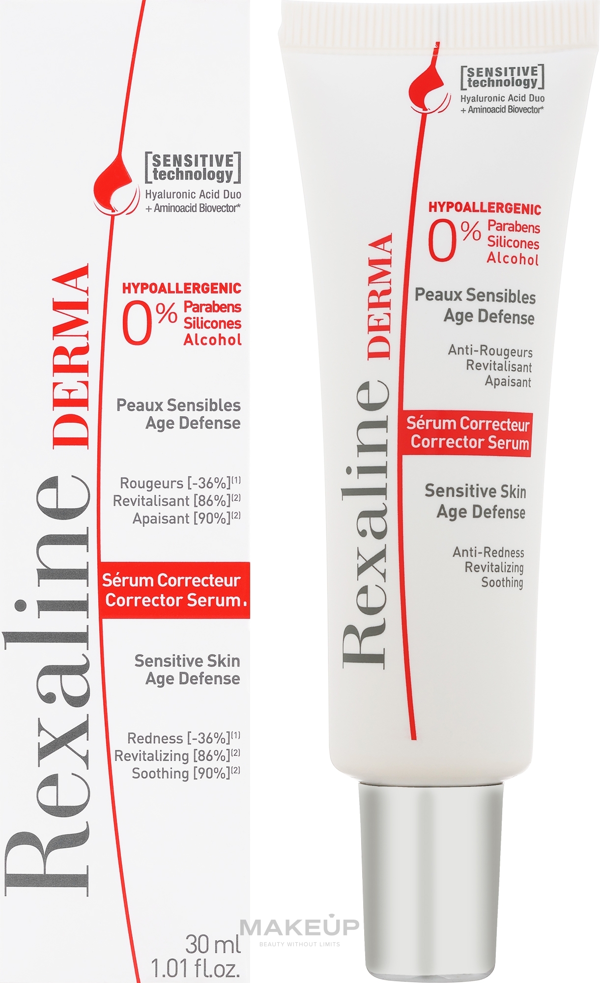Revitalisierendes und beruhigendes Gesichtsserum für empfindliche Haut - Rexaline Derma Serum — Bild 30 ml