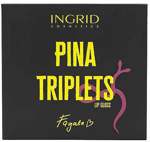 Ingrid Cosmetics x Fagata Pina Triplets Lip Gloss (Lipgloss 3x4ml) - Lipgloss-Set — Bild N2