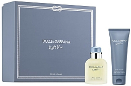 Düfte, Parfümerie und Kosmetik Dolce & Gabbana Light Blue Pour Homme Set - Duftset (Eau de Toilette 75ml + After Shave Balsam 75ml)