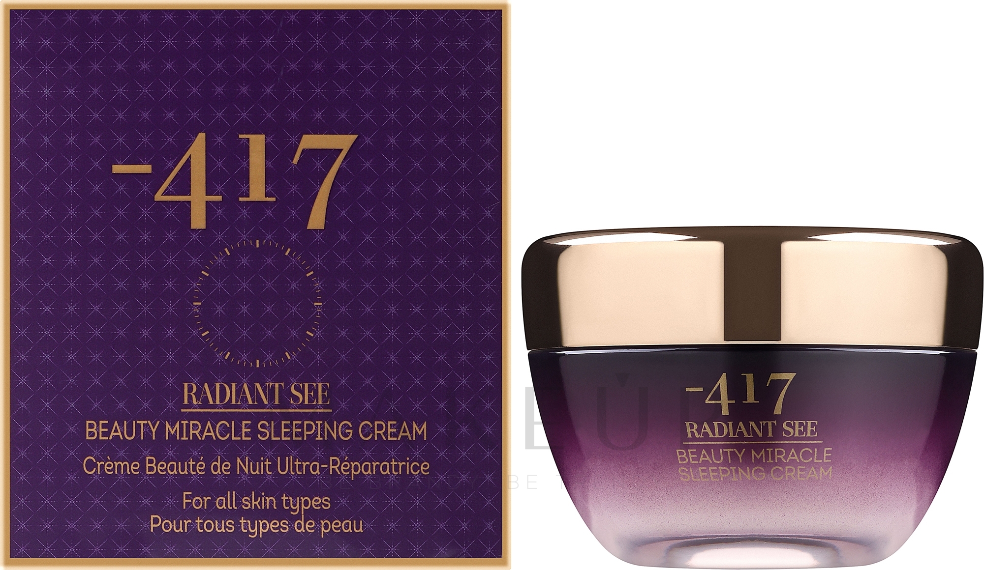 Regenerierende Nachtcreme für das Gesicht - 417 Radiant See Immediate Miracle Beauty Sleeping Cream — Bild 50 ml
