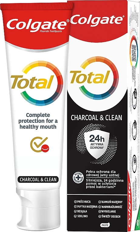Antibakterielle Zahnpasta mit Aktivkohle - Colgate Total Charcoal & Clean — Bild N2
