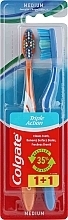 Düfte, Parfümerie und Kosmetik Zahnbürstenset 2 St. orange und blau - Colgate Triple Action Medium