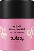 Seidenhaube für lockiges Haar pudrig rosa - Twisty — Bild N2