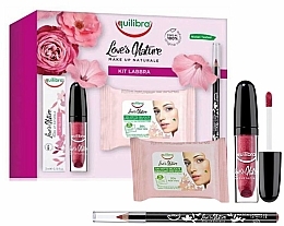 Make-up Set (Lippenstift 1.8g + Lipgloss 3ml + Make-up-Entferner-Tücher 15 St.) - Equilibra Love's Nature Make Up — Bild N2