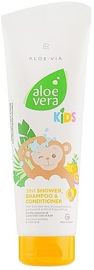 Shampoo-Conditioner für Haar und Körper mit Aloe Vera - LR Health & Beauty Aloe Via Kids 3in1 Shower/Shampo/Conditioner — Bild N1