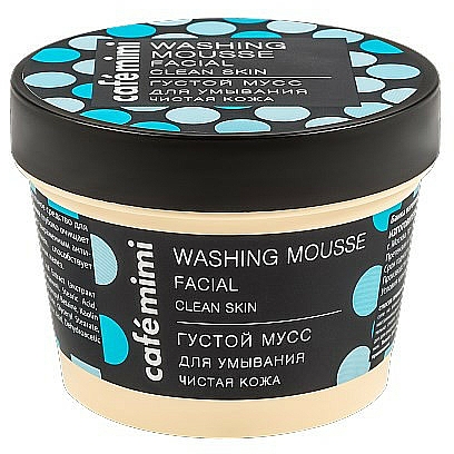 Gesichtsreinigungsmousse mit Salbei-Extrakt und blauer Tonerde für reine Haut - Cafe Mimi Washing Mousse Facial Clean Skin