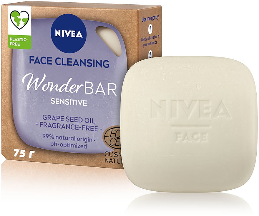 Natürliche Gesichtsreinigung für empfindliche Haut - Nivea WonderBar Sensitive Face Cleansing — Bild N3