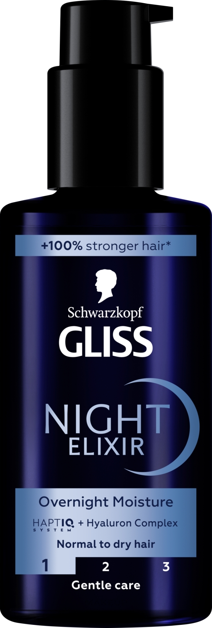 Leave-in-Elixier für normales bis trockenes Haar - Gliss Hair Repair Night Elixir Overnight Moisture — Bild 100 ml