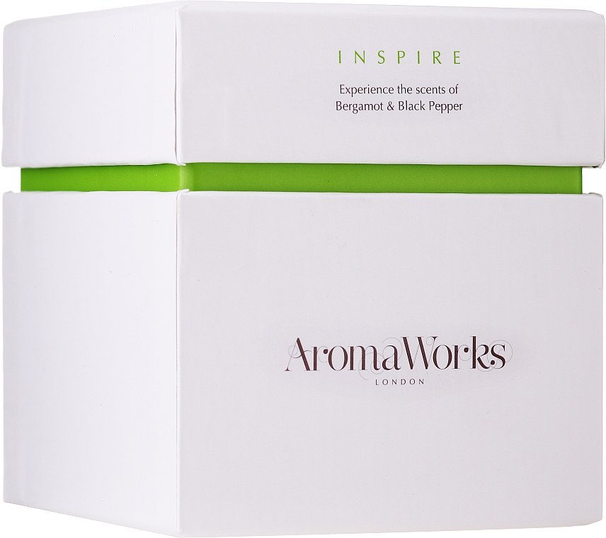 Soja-Duftkerze im Glas mit schwarzem Pfeffer- und Bergamottenduft - AromaWorks Inspire Candle — Bild N1