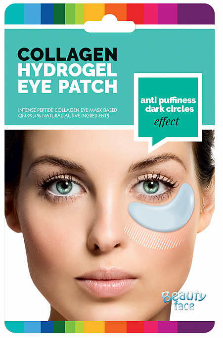 Kollagenmaske für die Haut unter den Augen gegen dunkle Ringe und Schwellungen - Beauty Face Collagen Hydrogel Eye Mask — Bild N1